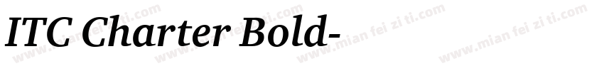 ITC Charter Bold字体转换